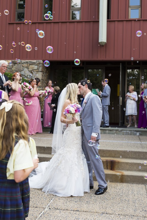 Bride and Groom at Outside the Church
