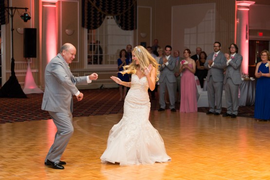 Father daughter dance at the Chase Center