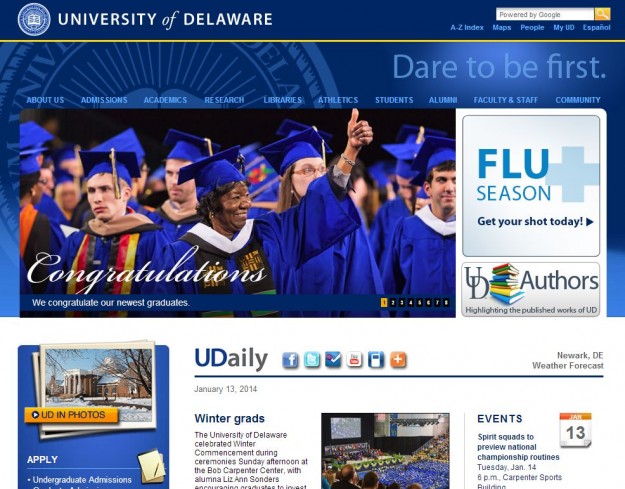 One of my images in use at UD's web site