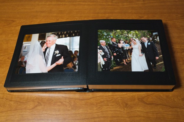 Traditional Wedding Album Open
