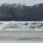 Sheets of Ice On The Elk River Channel Edges