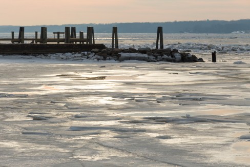 Frozen Elk River Beach