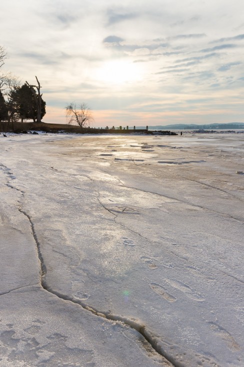 Frozen Elk River Beach