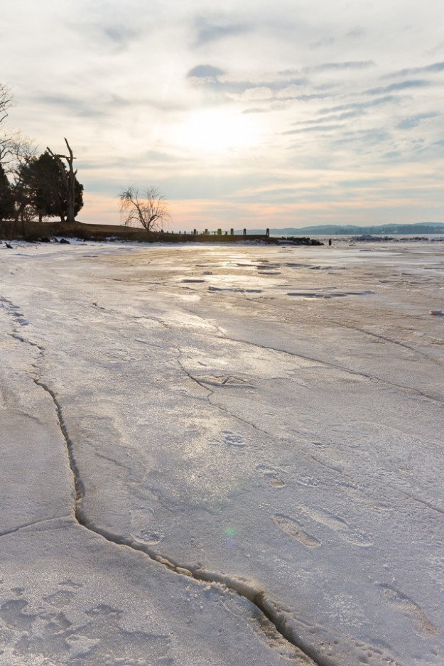 Frozen Elk River Beach