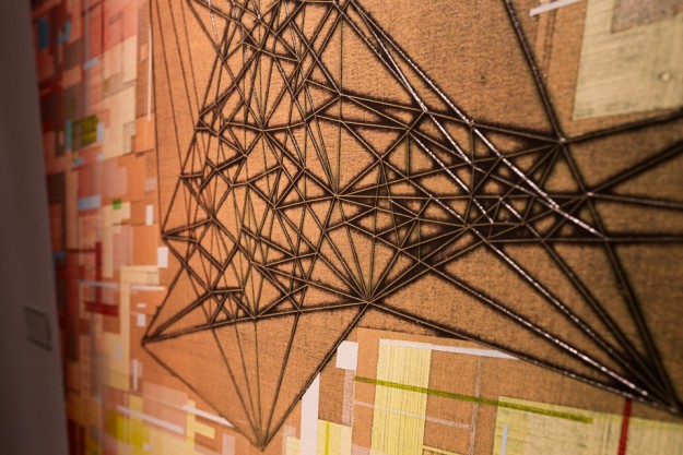 Close up of the texture on one of Robert Straight's paintings