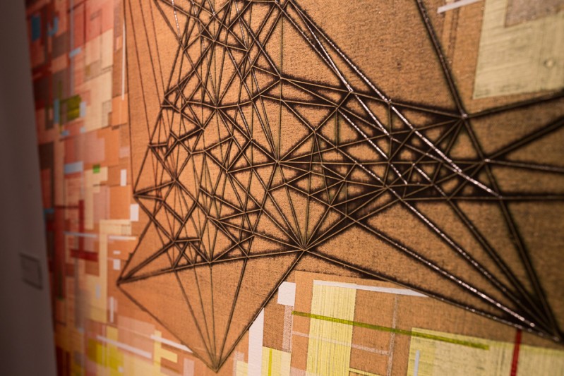 Close up of the texture on one of Robert Straight's paintings