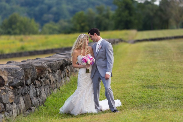 Bride and groom at Brandywine Creek State Park
