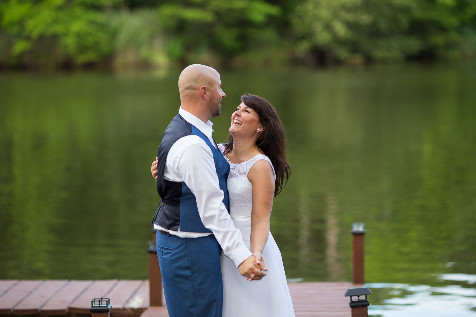 Bride and groom at Annapolis Waterfront Wedding