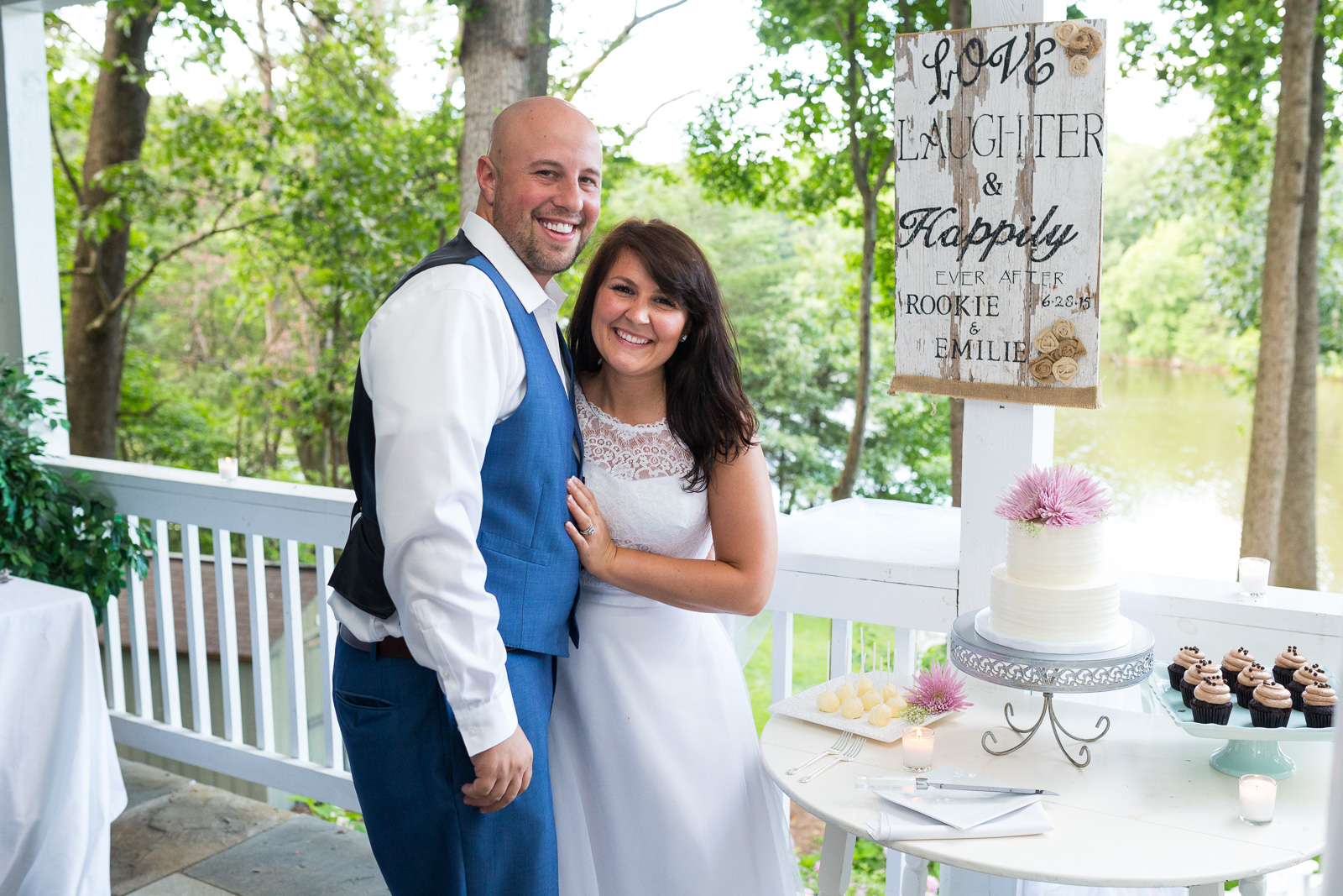 Bride and groom at Annapolis Waterfront Wedding