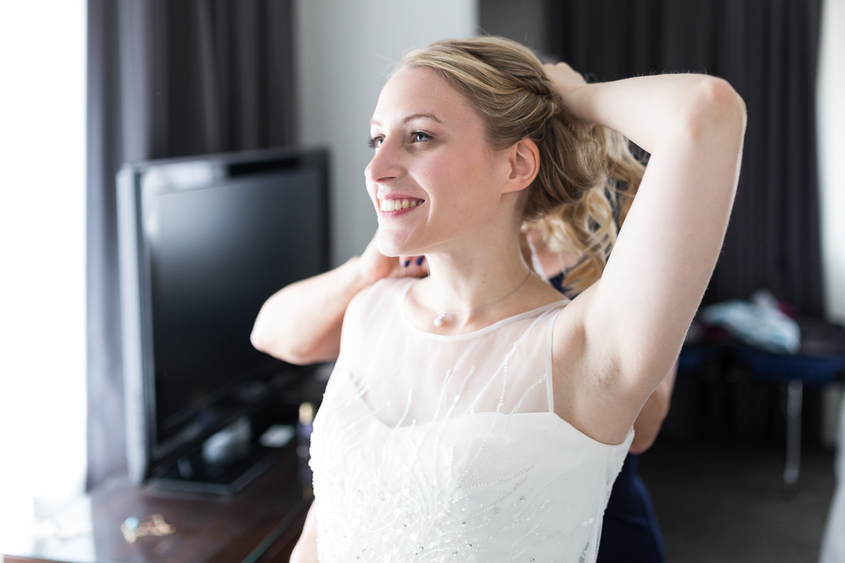 Bride Getting Ready at Brookshire Suites Baltimore