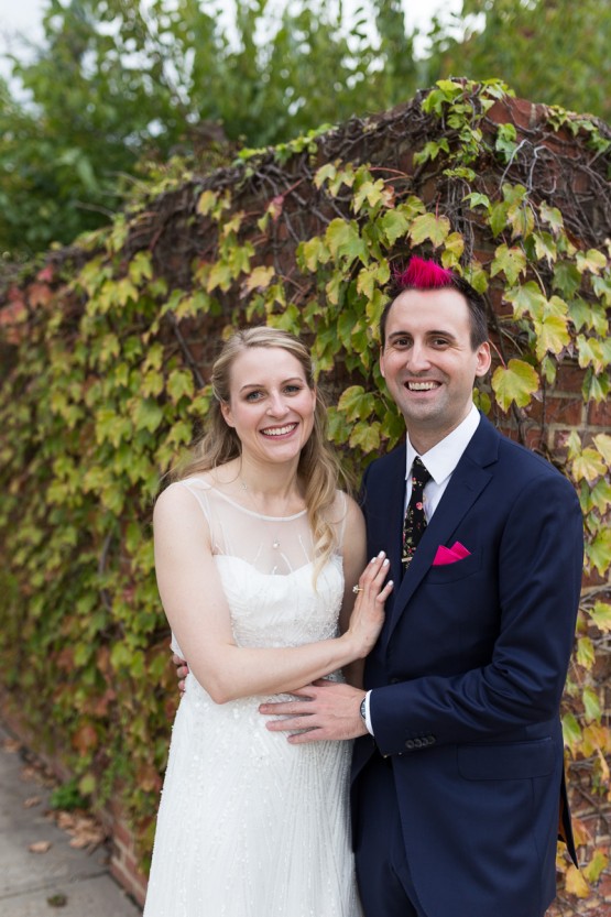 The bride and groom at the american visionary museum