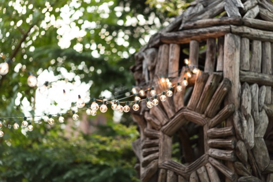 Wedding lights at the american visionary museum