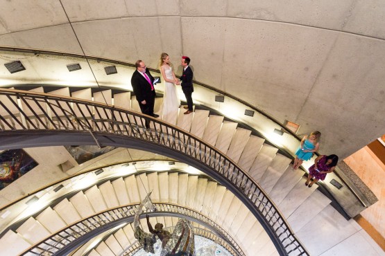 Wedding Ceremony inside the American Visionary Museum in Baltimore