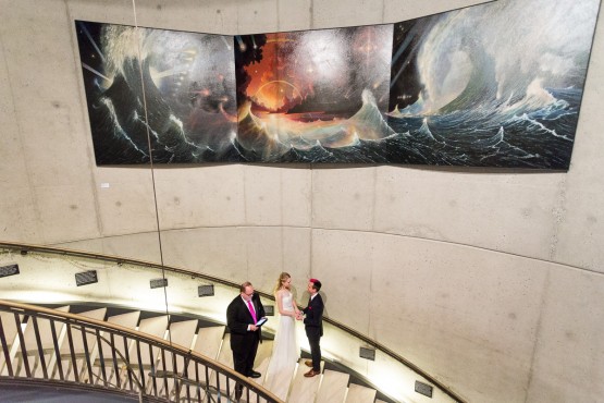 Wedding Ceremony inside the American Visionary Museum in Baltimore