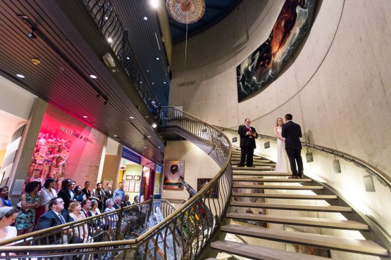 Wedding Ceremony inside the American Visionary Museum in Baltimore