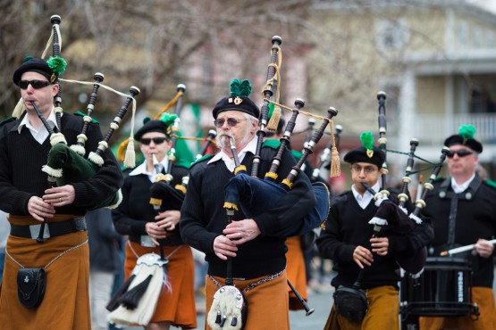 Bag Pipers at the Chesapeake City St. Patricks Day Parade