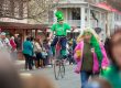 Unicyclist in the Chesapeake city St. Pat's Day parade