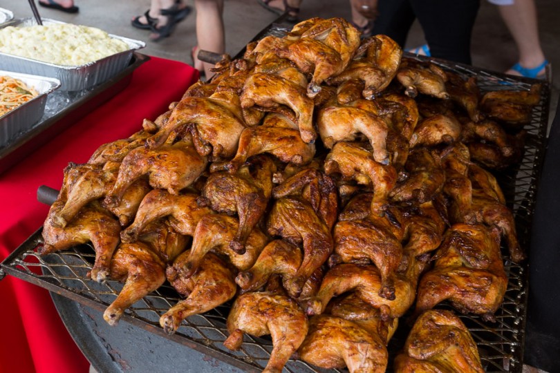 Barbecue Chicken at Smokey Glen Farm Wedding