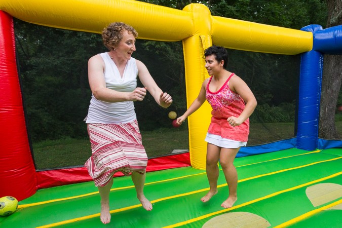 Bouncy House Smokey Glen Farm Wedding