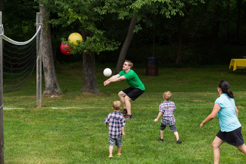 Volleyball at Smokey Glen Farm Wedding